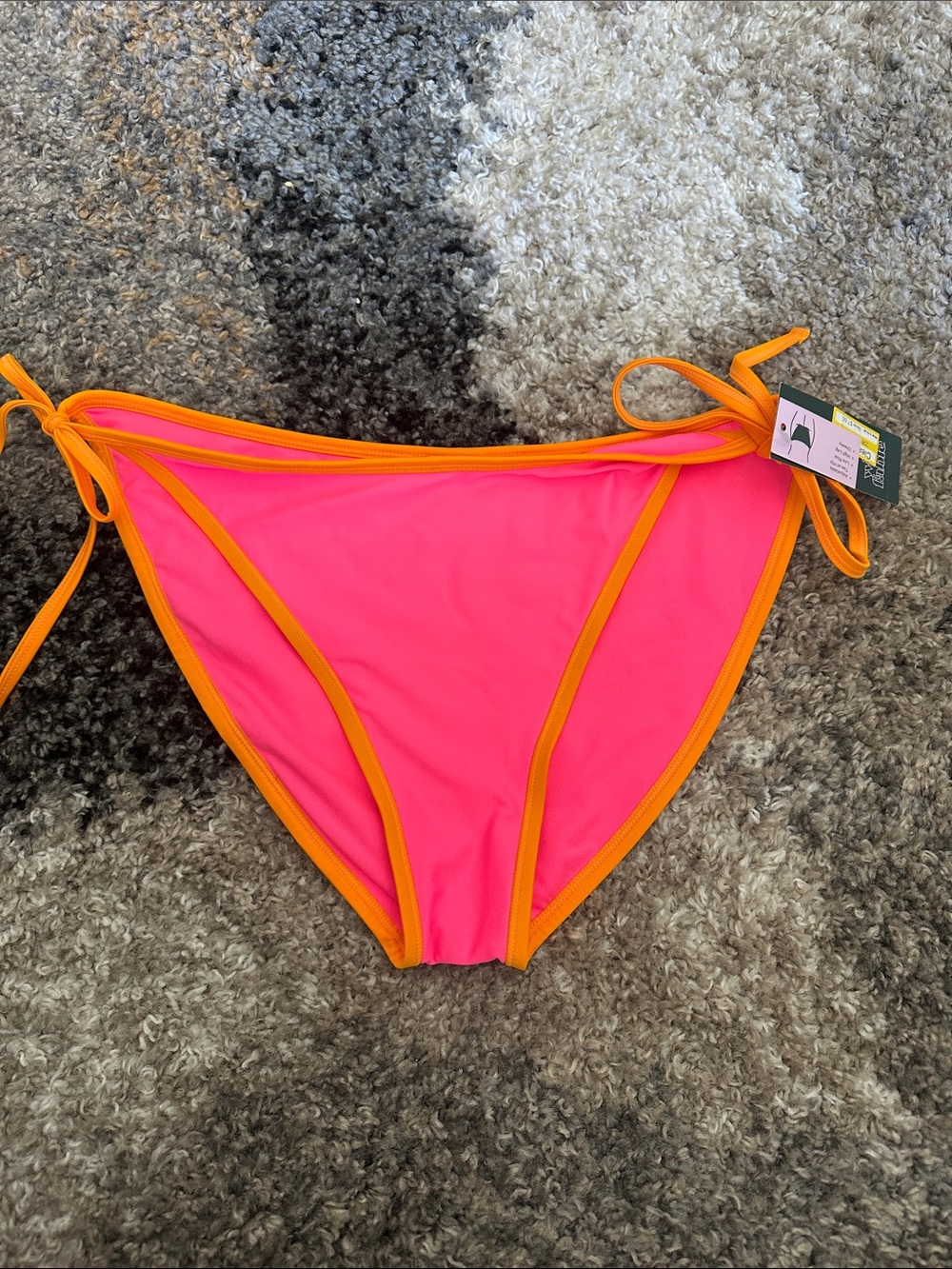 wild fable Hot Pink and Orange Tie Bikini Bottoms